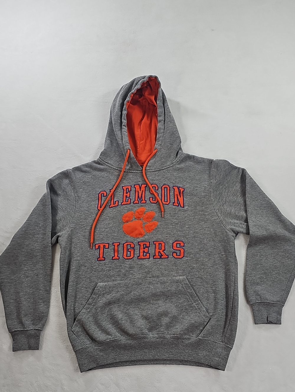 Colosseum Gray and Orange Clemson Tigers Pullover Hoodie
